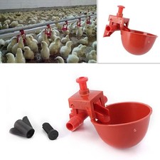Paquete de 5 tazas para beber agua para aves de corral - bebedero automático de plástico para pollo y gallina