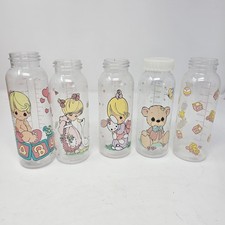 Vinage Baby Bottle Lot of 5 Precious Moments No Nipples Or Rings Bottles Only
