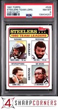 1981 TOPPS #526 FRANCO HARRIS-DONNIE SHELL-L.C. GREENWOOD PSA 8