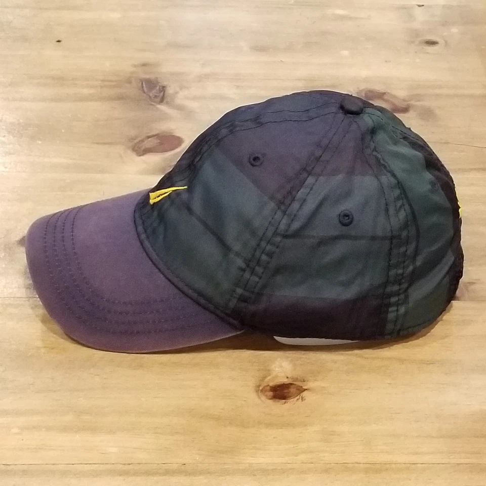 Chapéu náutico vintage alça traseira verde xadrez veleiro tamanho único pai - Imagem 2 de 4