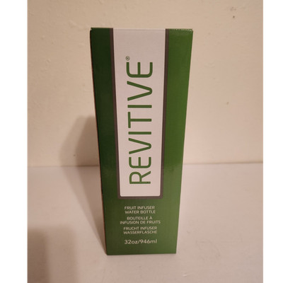 Revitive Fruit Infuser Water Bottle 32oz 946ml BPA-Free Plastic Green With Lid