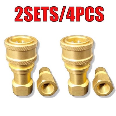 4Pcs 1/4'' Brass Quick Disconnect Coupler Carpet Cleaning Extractor Wands&Hose US