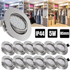 LED Einbaustrahler 230V Einbau Spots 5W Flach Rund Einbau Decken Leuchten Set