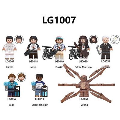 Stranger Things Halloween Custom Lego Minifigur Horror Spielzeug Minifigur x 8