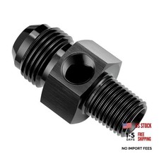 gauge port Fuel Pressure Take off Fitting Adapter 8AN to 1/4 NPT with 1/8 NPT