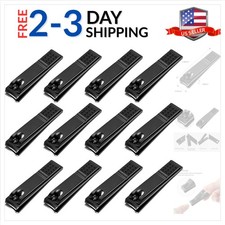 12 Pieces Nail Clipper Set Stainless Steel Nail Cutter Fingernails and Toenai...