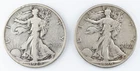 1929-D/S Walking Liberty Half Dollars Silver 50c x2