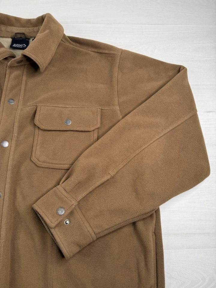 Dri-Duck DDX Flex Soft Shell Snap-Up Fleece Jacket Shirt Shacket Brown Mens XL - Image 4 of 4