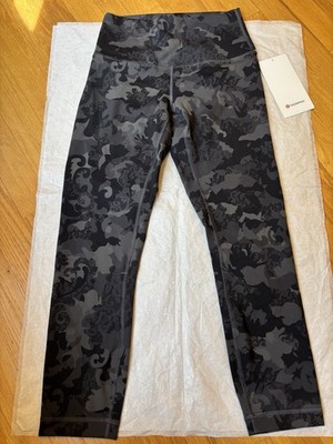 Lululemon Wunder Train HR Tight 23'' Crop Black Camo (HLBM) Size 6 Authentic NWT