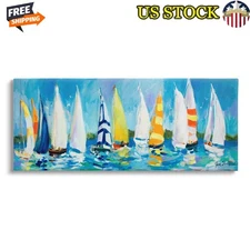 Sailboat Wall Art Canvas Print Ready Hang Home Decor Transportation Artwork New
