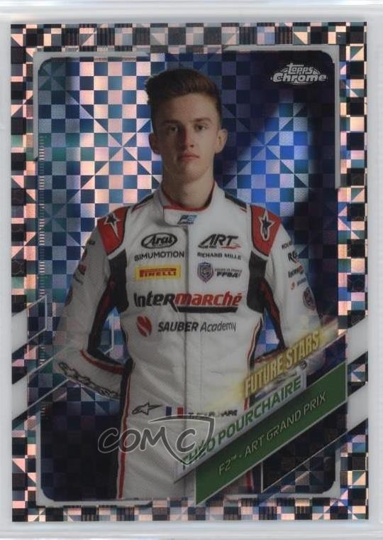 2021 Topps Chrome Formula 1 Checker Flag Refractor Theo Pourchaire Théo #78 qq1