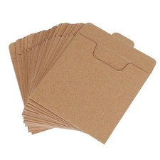 25 Pcs Household Cd Bag Cardboard Sleeves Paper Pockets Brown Kraft