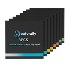 Creatorally 8PCS Three-Layer Colored Plywood Sheets, 1/8 Plywood for Laser En...