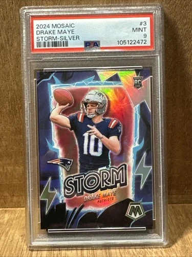 2024 Panini Mosaic Storm #3 Silver Drake Maye RC PSA 9
