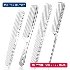 4 Types Metal Comb Aluminum Stainless Steel Comb Professional Metal Combs for Ha