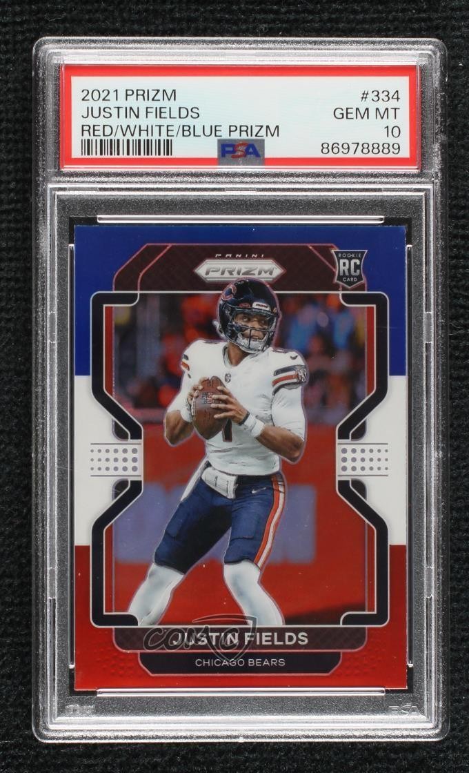 Justin Fields Panini Prizm #334 Red/White/Blue