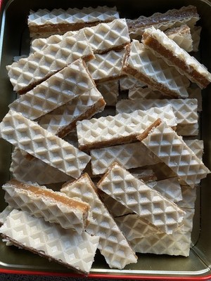 Homemade Caramel Walnut Brittle Bars Wafer Grilaz European Style Fresh  1 lb