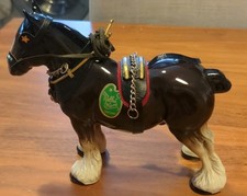 Melba Ware England Small Ceramic Horse & Harness Vintage 12cm Great Condition