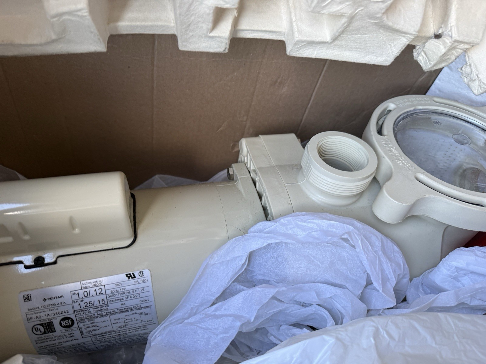 Pentair SuperFlo Pool Pump Dual Speed 1 HP SF - N2 - 1A/340042