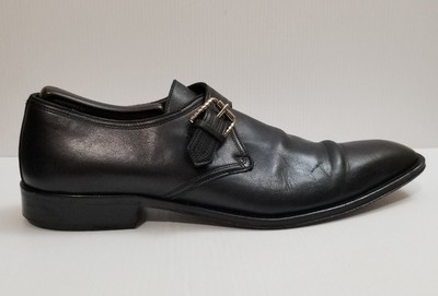 Testoni Basic Mens Oxford Black Leather Dress Shoes Size 10.5 M Romania Made