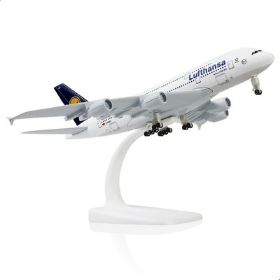 Flugzeugmodell A380 Metall Maßstab 1-300 7,5 Zoll Modell Deko Sammler Standfuß