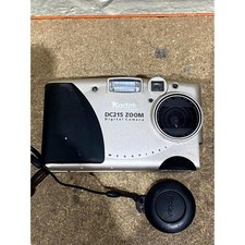 Vintage Kodak DC215 Zoom Compact Digital Camera Silver Built-In Flash For Parts