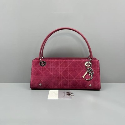 Dior Pre-Owned Authentic Luxury Handbag Purple Nubuck Free Tracked Shipping