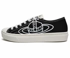 Vivienne Westwood Sneakers PlimSoll Low Top 2.0 Black Canvas US W 8 / EU 39