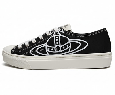アート・デザイン・音楽 VIVIENNE WESTWOOD SHOES Vivienne Westwood Sneakers PlimSoll Low Top 2.0 Black Canvas US W