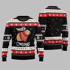 Capybara Merry Christmas Ugly Sweater 2025 Christmas upc 61