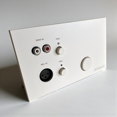 AUDAC WP523/W Remote Wall-Mixer Panel. Stereo Line & Mic Input for LX523 System