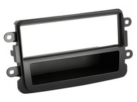 Autoradioblende 1-DIN Einbaurahmen Montagerahmen Matt Schwarz FüR Dacia Duster 2
