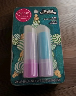EOS Lip Balm Holiday Collection  Milk & Cookies & Iced Gingerbread