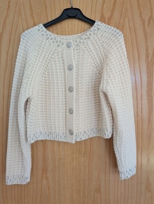 Wunderschöner Pullover von Ba&sh Größe 0 ist gleich XS ecru NP: 299 Reine Wolle
