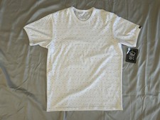 Gregg Homme Blanco Manga Corta con Textura Micro Perforada Nuevo con Etiquetas Grandes
