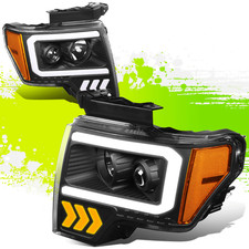 Led Drl Arrow Turn Signal Projector Headlight For Ford F-150 09-14 Black Amber Led Drl Arrow Turn Signal Projector Headlight For Ford F-150 09-14 Black Amber