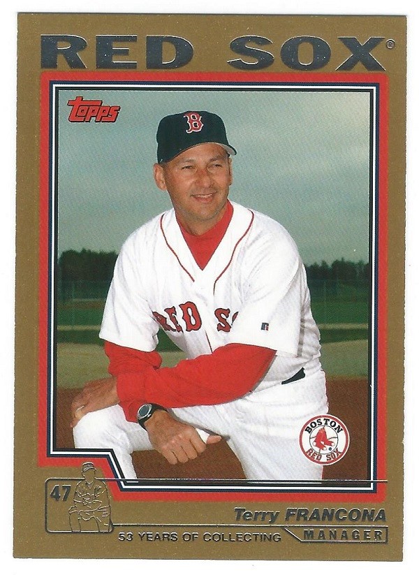 Terry Francona 2004 Topps Traded GOLD #T66 Baseball Card  Boston Red Sox #D/2004
