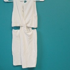 Wild Fable White Cut Out Sleeveless Solid Knit Short Bodycon Dress Regular XS