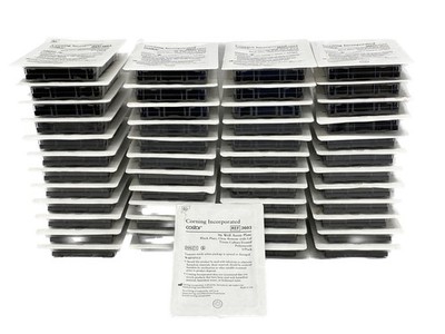 (48) CORNING Costar 96-Well Black TC Treated Assay Plates Clear Flat Bttm 3603
