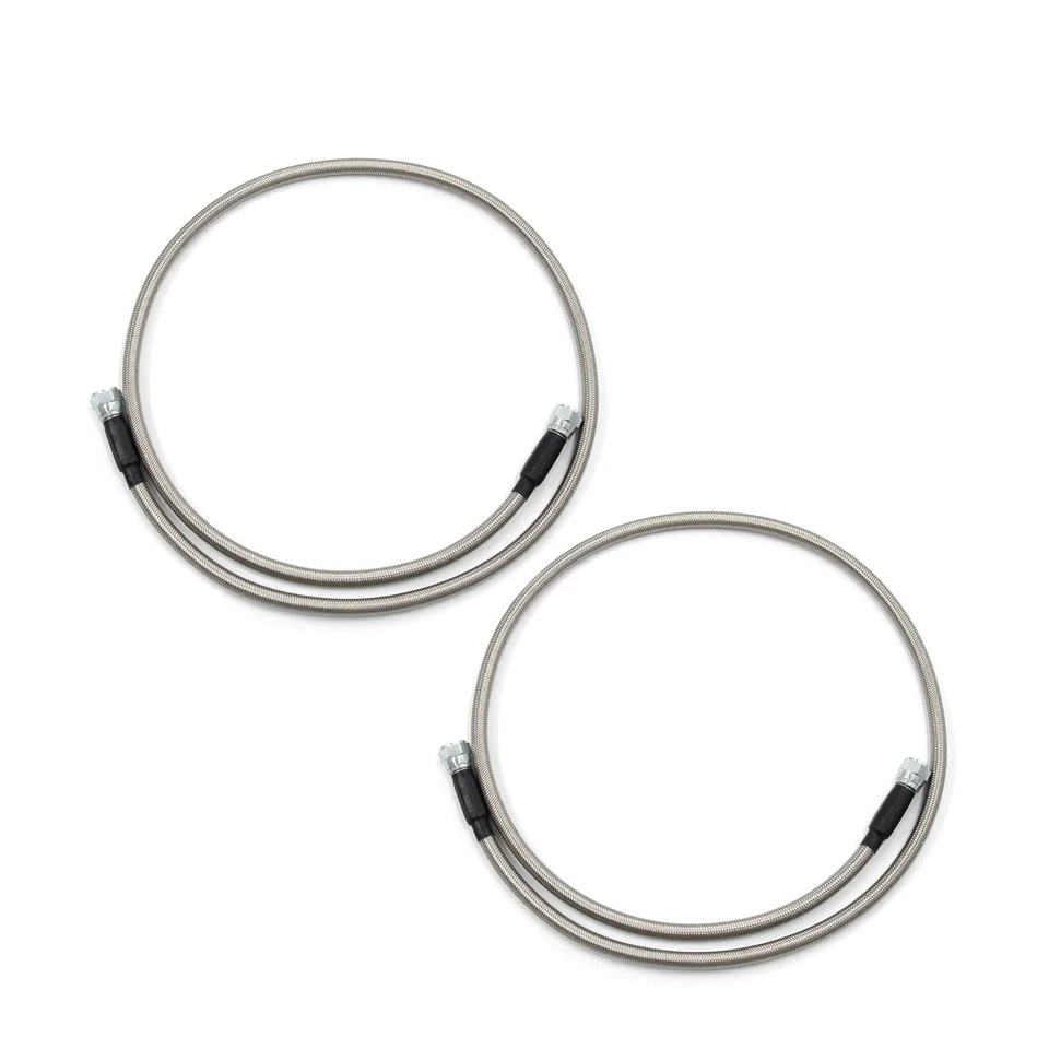 52" Length SS Braided Transmission Cooler Hose Lines For TH350 700R4 TH400 Foto 2 de 4