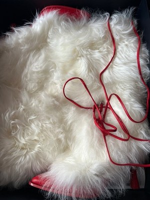 UGG Ambush Women s Boots 9 Red With White Fur