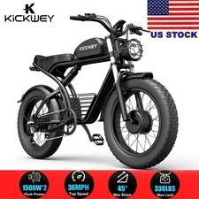 Electric Bike 3000W 23AH Dual Motor 20'' Fat Tire 32MPH Mountain eBike for Adult