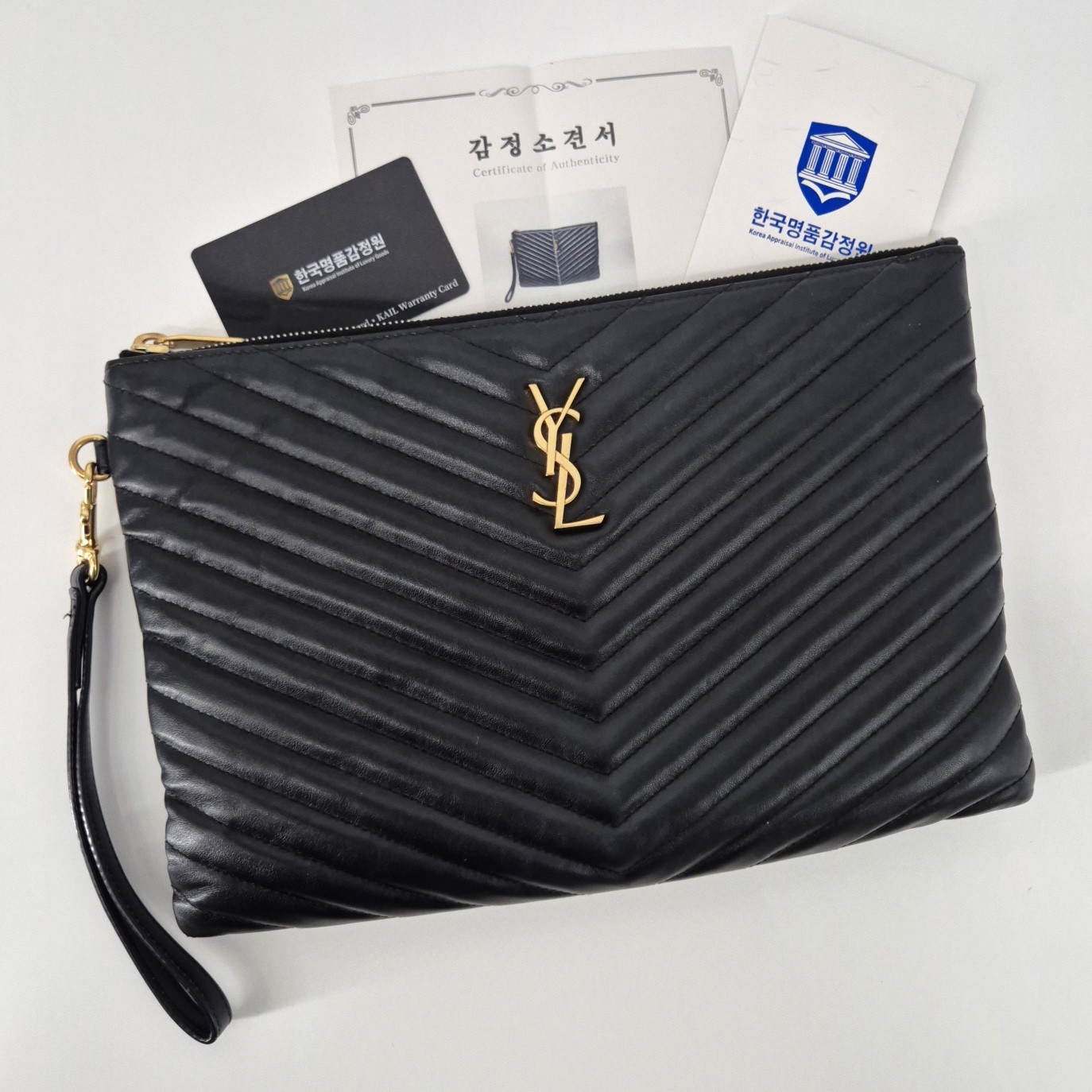 Borsa pochette Saint Laurent Monogram nera nuova media 559193 135855661