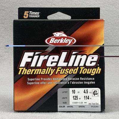 Berkley Fireline Thermally Fused Tough 125 Yard Crystal Color 10LB Test Braided