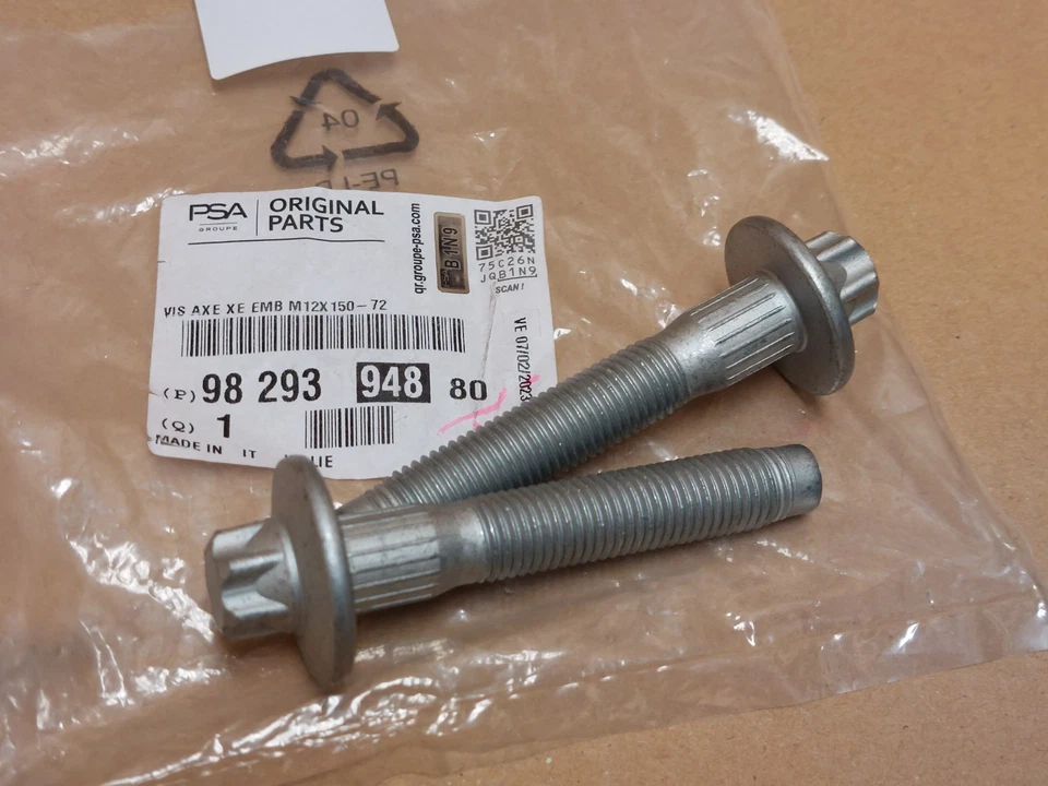 Juego de pernos nudillos rueda delantera peugeot 208 mk2 2008-2019 9829394880 genuino NUEVO Foto 2 de 4