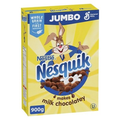 General Mills Nesquik Chocolate Breakfast Cereal, Jumbo Size