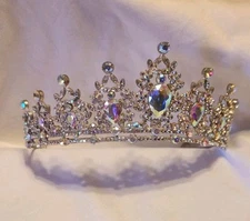 Pageant Queen Bridal Wedding Prom Tiara Crown Hair Accessories Crystal Metal...