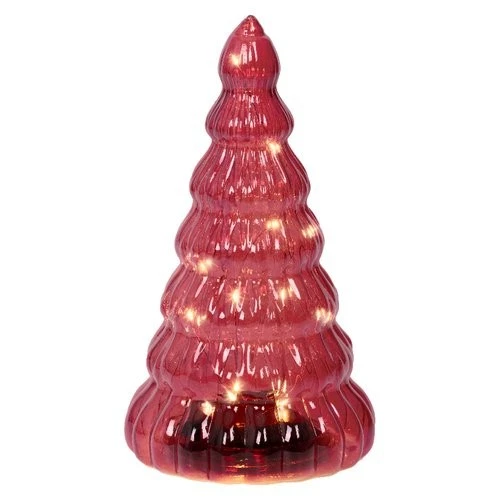 Kaemingk Albero Natale soprammobile Rosso 489509 (13x22cm) 15 luci - MICROLED