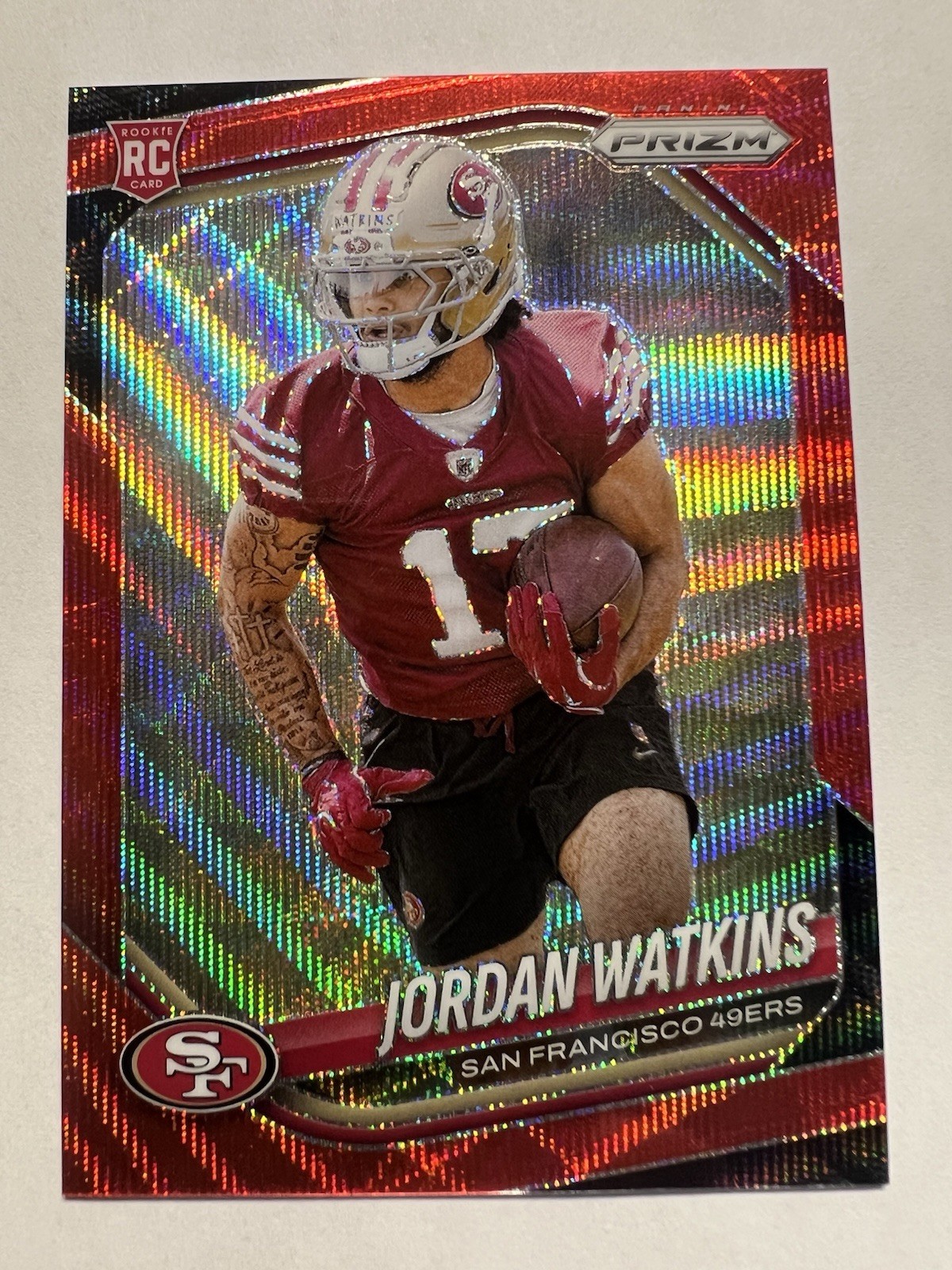 Jordan Watkins Panini Prizm #389 Red Wave
