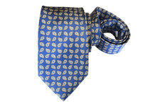 BLOOMINGDALES MEN'S TIE BLUE/PAISLEY WIDTH: 3.25" LENGTH: 57"